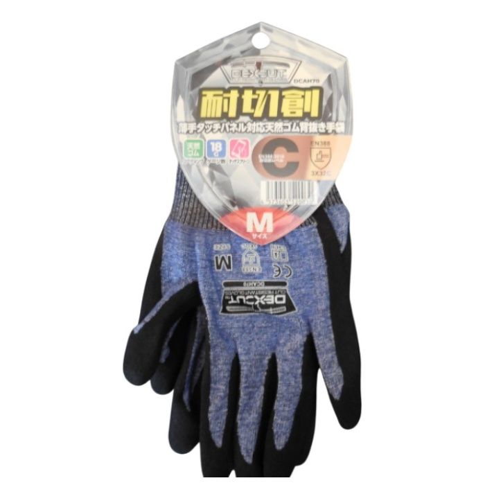 スマホ対応薄手耐切創手袋 DCAH70　M