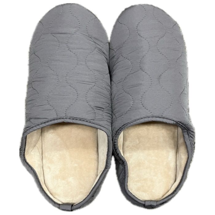 キルト グレー Lサイズ ルームシューズの説明画像2