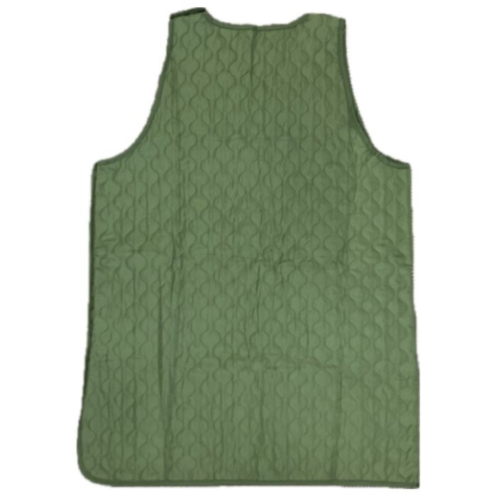 キルトエプロン カーキ 着丈95cmの説明画像2