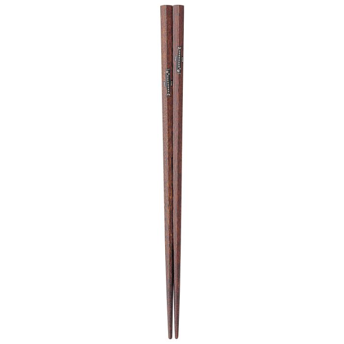 六角箸 いさざポイント柄 23cm