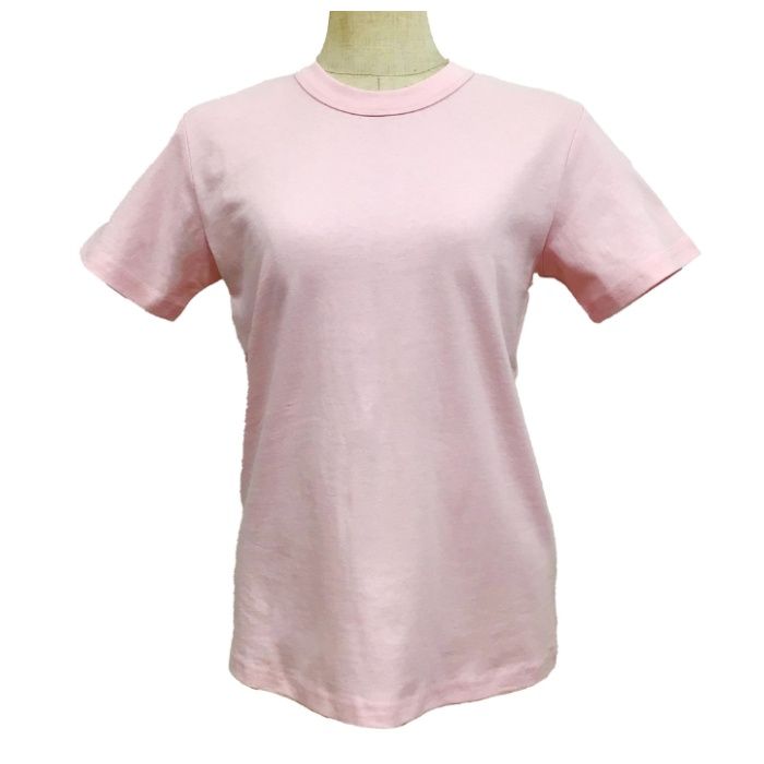 Lコットン半袖クルーネックTシャツ ピンク　L　NS003PKL