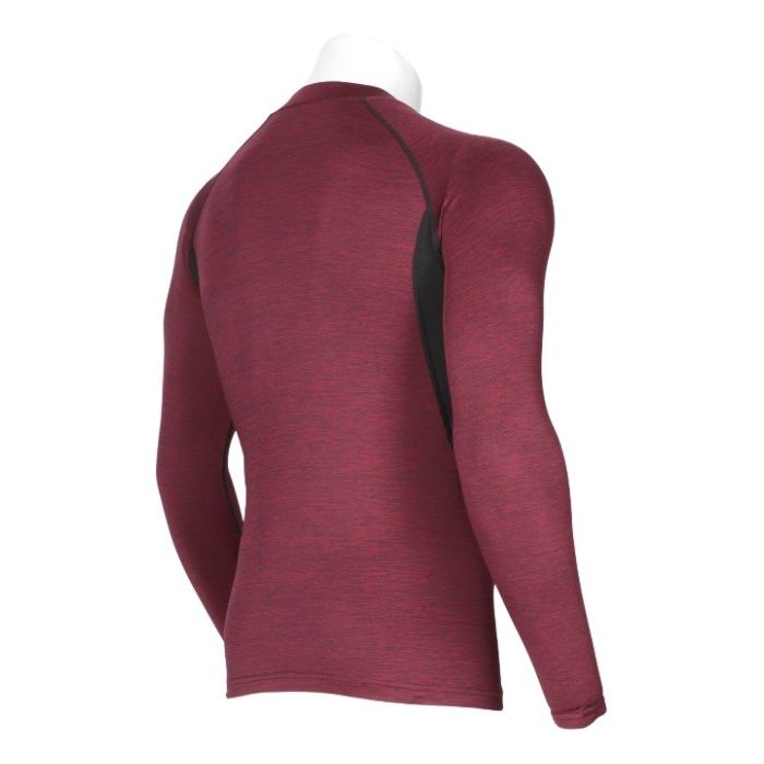 長袖コンプレッションシャツ NF-272 杢ワイン Mの説明画像2
