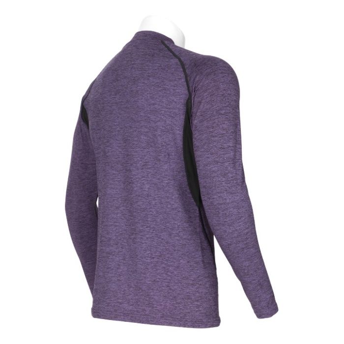 長袖コンプレッションシャツ NF-272 杢パープル Mの説明画像2