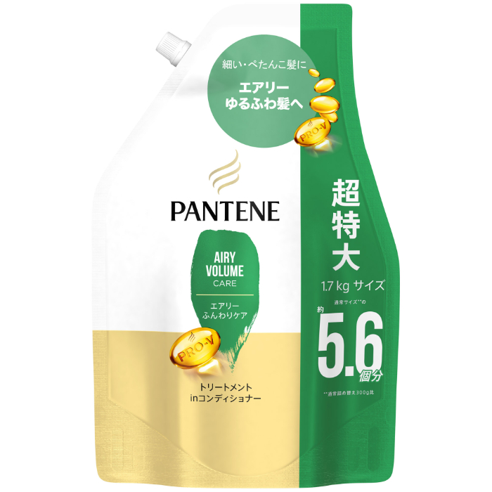 P&G パンテーン エアリーふんわりリペア トリートメントinコンディショナー 詰替 超特大 1700g