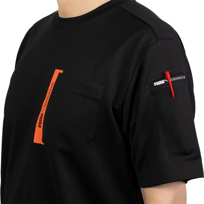 プーマワークウェア(PUMA WORK WEAR) 作業ウェアPUMA 半袖Tシャツ PW-3023N ブラック Mの説明画像3