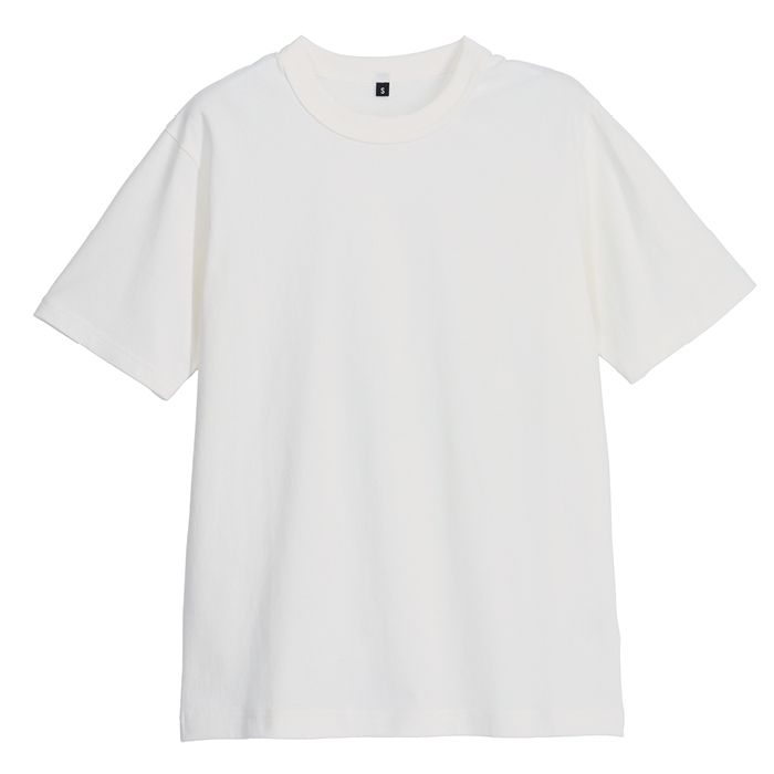 ナフコオリジナル コットン半袖クルーネックTシャツ NF-260 ホワイト Lの説明画像3