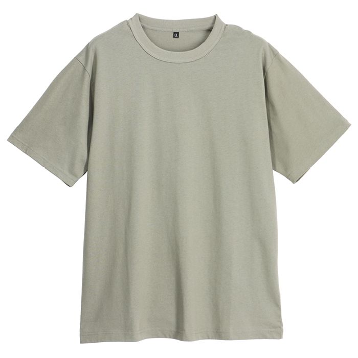 ナフコオリジナル コットン半袖クルーネックTシャツ NF-260 カーキ Lの説明画像3