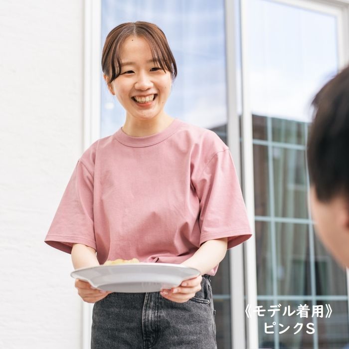 ナフコオリジナル コットン半袖クルーネックTシャツ NF-260 ラベンダー Sの説明画像9