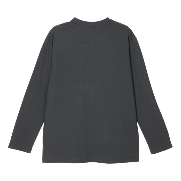 コットン長袖クルーネックTシャツ NF-267 ネイビー 3Lの説明画像4