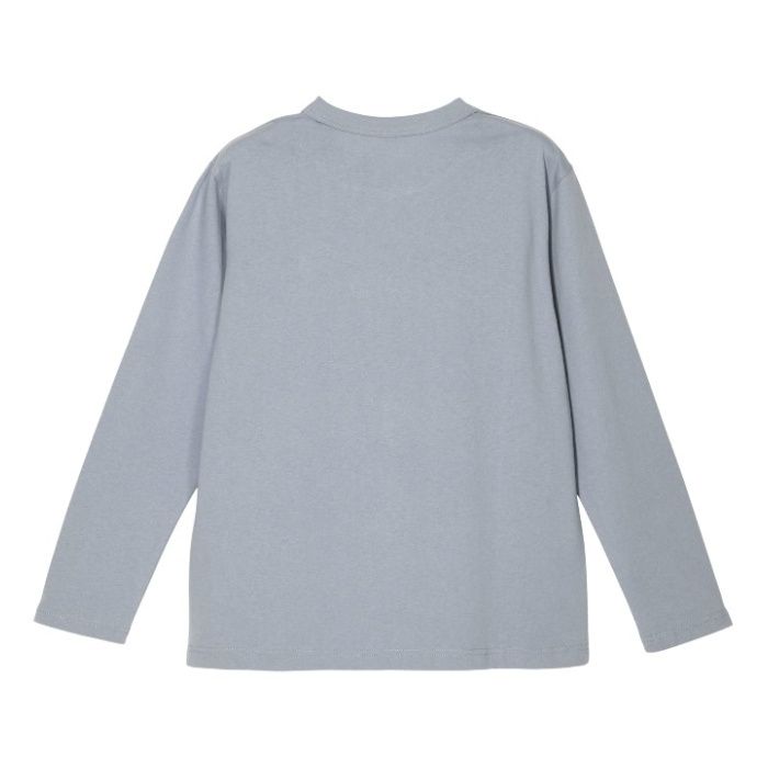 コットン長袖クルーネックTシャツ NF-267 ブルー LLの説明画像4