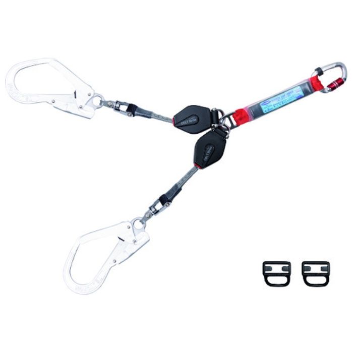 ツインランヤード 巻取式コルトリトラ グレー