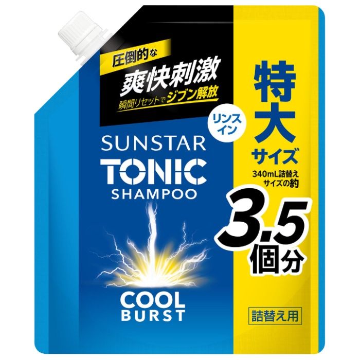 サンスター　トニックシャンプー　リンスイン COOL　詰替大容量1200ml