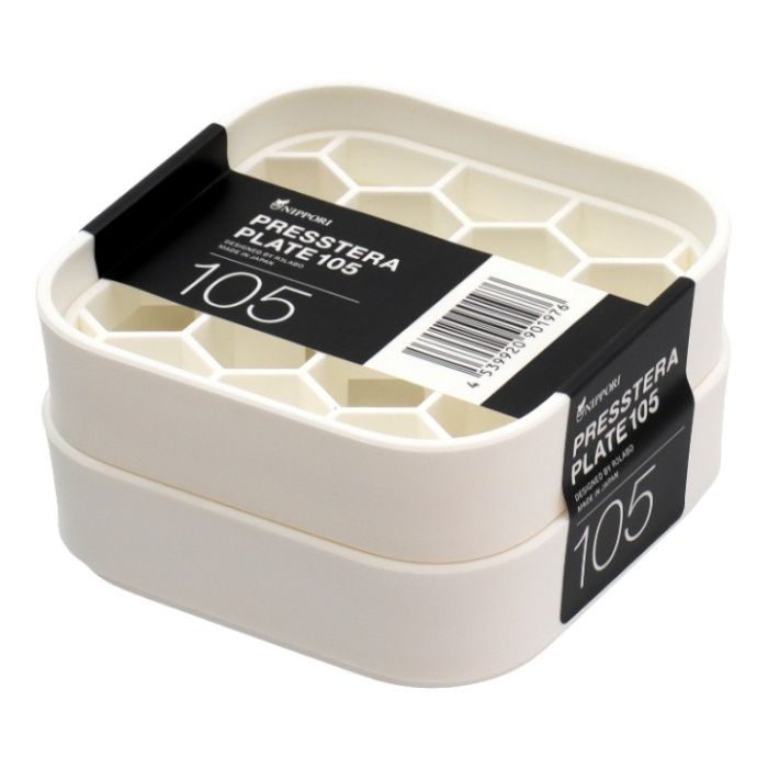 日本ポリ鉢 プレステラプレート105　2個組 ホワイト