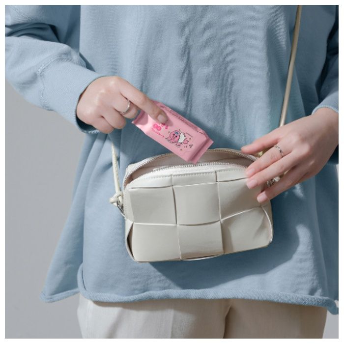 アイリスオーヤマ おぱんちゅうさぎ　流せるミニウェットシート　8枚入×6個 OMW-6PNの説明画像5
