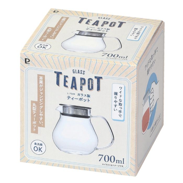 パール金属 ガラス製ティーポット700ml L-7549の説明画像2