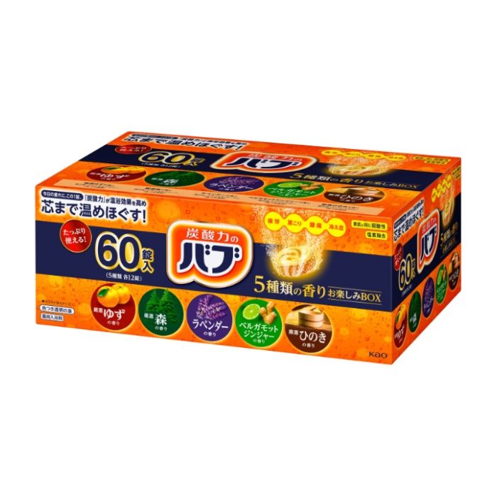 花王 バブ　5種類の香りBOX 王道60錠