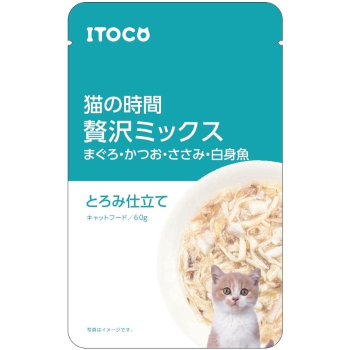 猫の時間贅沢ミックス 60g まぐろ・かつお・ささみ・白身魚