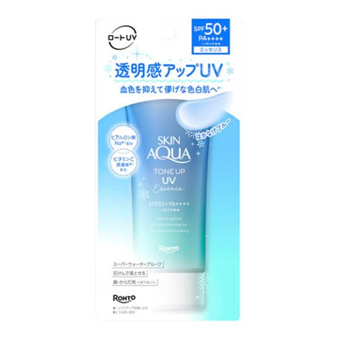 ロート製薬 スキンアクア トーンアップ UVエッセンス ブルー 80g