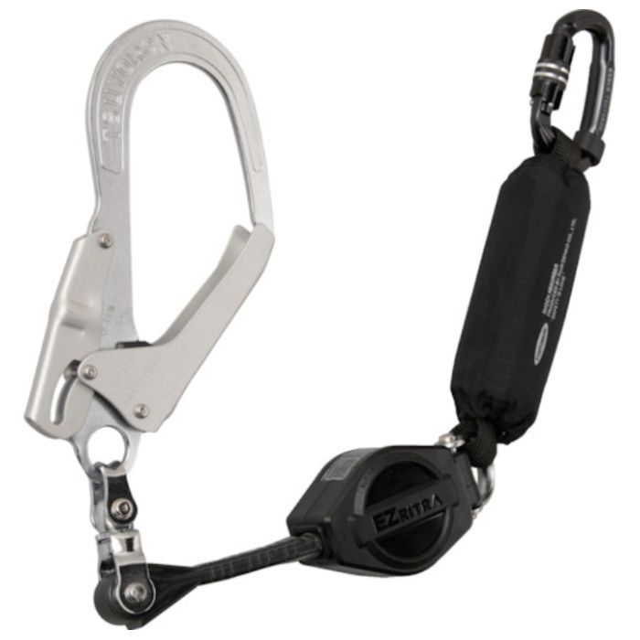 シングルランヤード 巻取式EZリトラ グレー 18MMX1650MM
