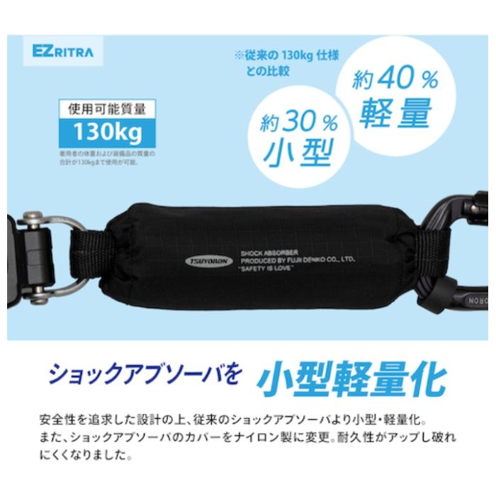 ツインランヤード 巻取式EZリトラ グレー 18MMX1650MMの説明画像4