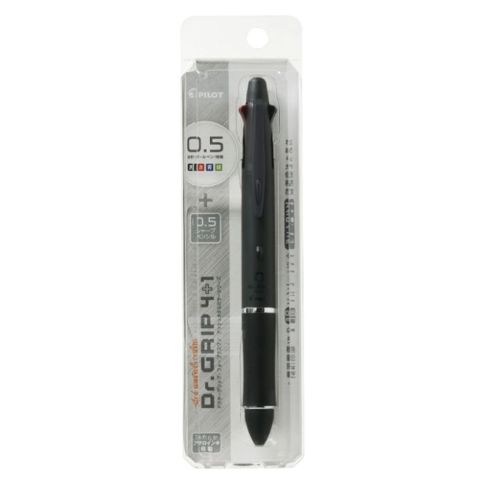 パイロットコーポレーション ドクターグリップ 4+1 0.5極細字+0.5シャープ PBKHDF1SEF-B