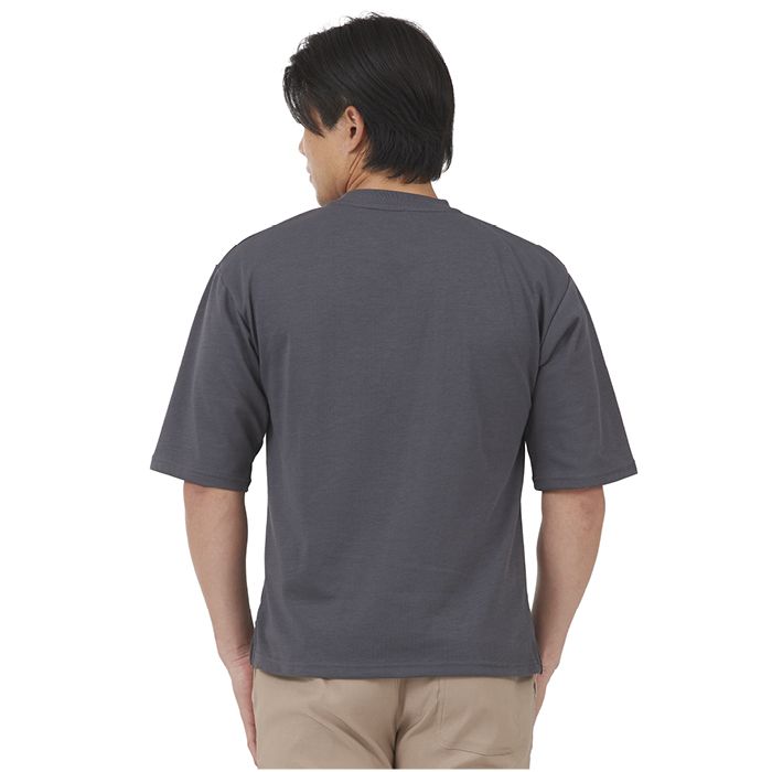 ナフコオリジナル CVCポンチ半袖Tシャツ NAF-200 チャコール  LLの説明画像2