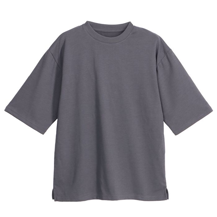 ナフコオリジナル CVCポンチ半袖Tシャツ NAF-200 チャコール  LLの説明画像3