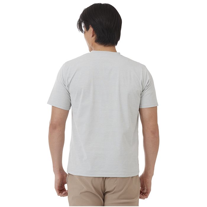 ナフコ 綿ライク半袖Tシャツ NAF-201 ライトグレー Lの説明画像2