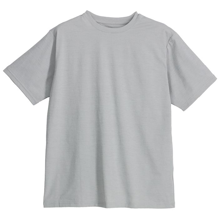 ナフコ 綿ライク半袖Tシャツ NAF-201 ライトグレー Lの説明画像3