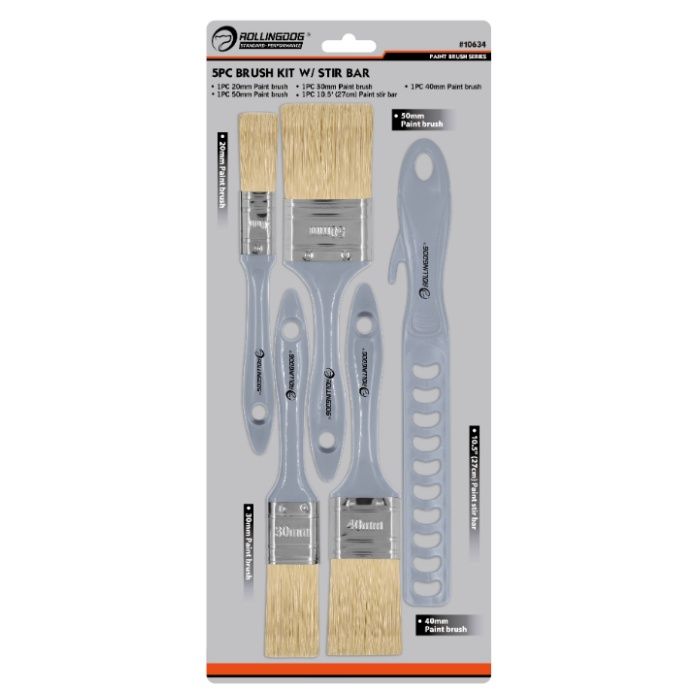 ROLLINGDOG 5PC撹拌棒付き ブラシセット 10634