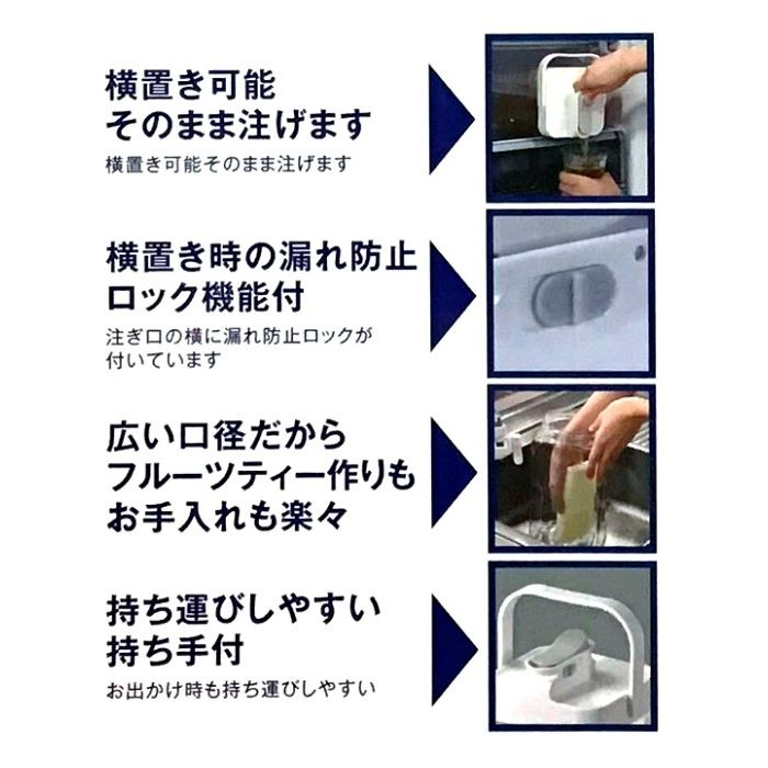 縦横兼用取手付冷水筒 3.5LWHの説明画像4