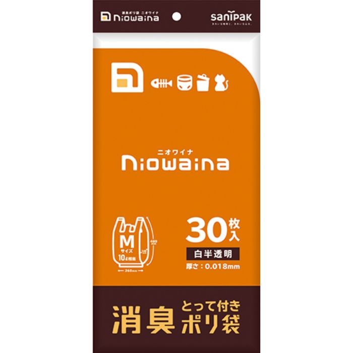 日本サニパック ニオワイナ消臭袋 とって付 M 30枚入