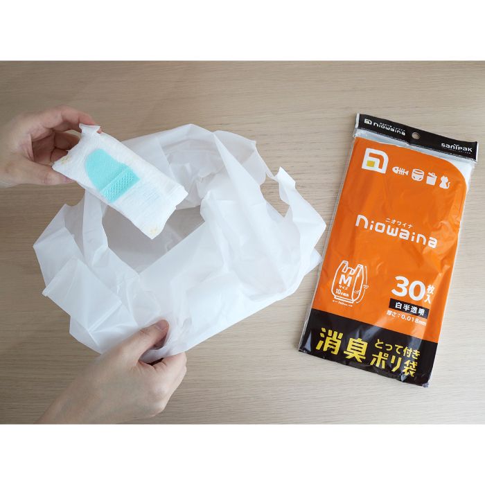 日本サニパック ニオワイナ消臭袋 とって付 M 30枚入の説明画像3