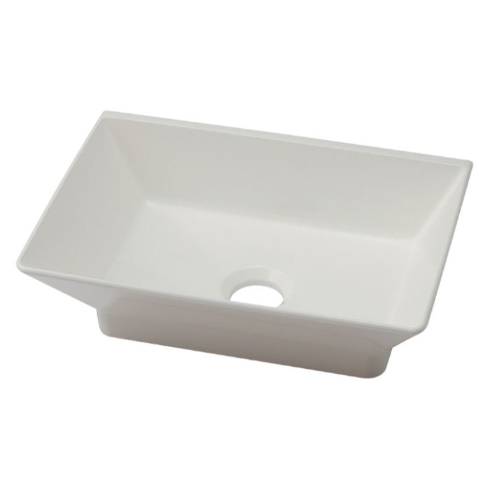 カクダイ 角型手洗器(ホワイト) 493-262-W