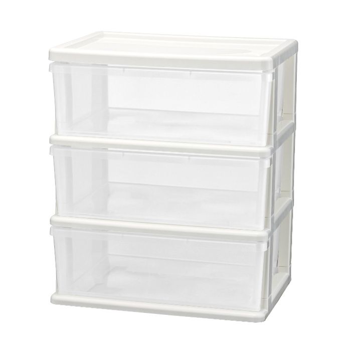 JEJアステージ シーズワイドチェスト3段 ホワイト