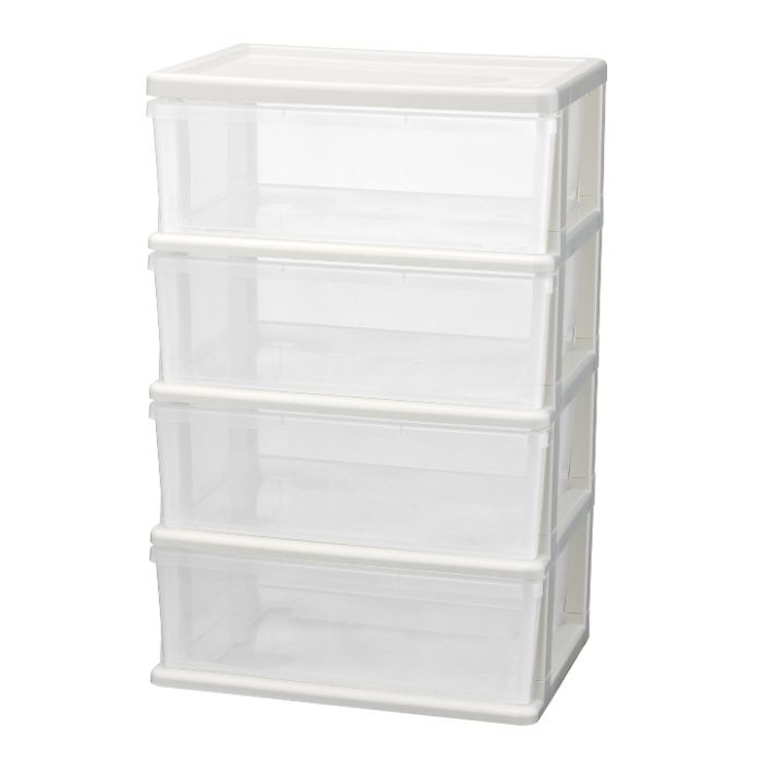 JEJアステージ シーズワイドチェスト4段 ホワイト