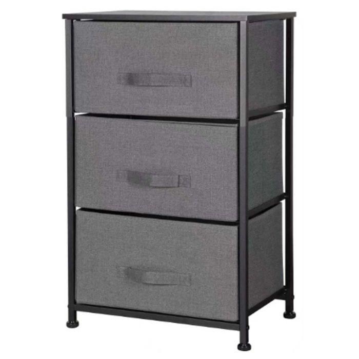 ファブリックチェスト3段 ブラック
