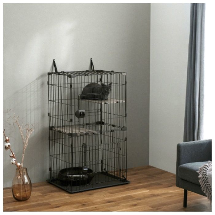 アイリスオーヤマ コンパクトキャットケージ2段 CCC-112の説明画像3