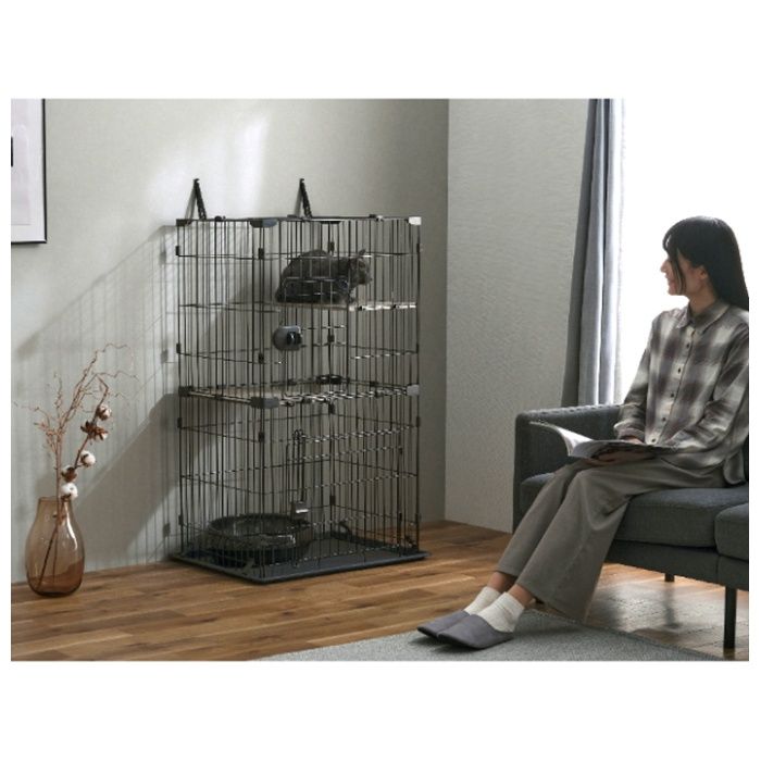 アイリスオーヤマ コンパクトキャットケージ2段 CCC-112の説明画像4