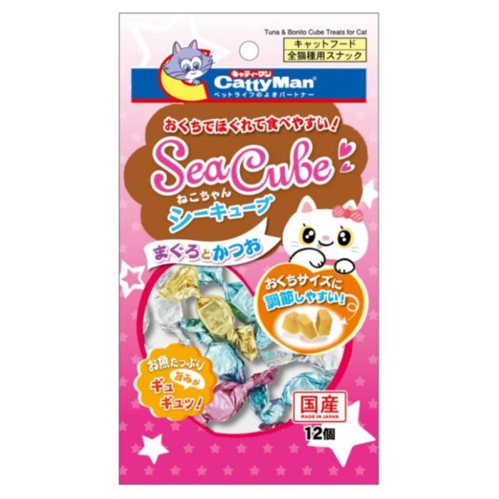 ドギーマン ねこちゃんシーキューブ　まぐろとかつお 12個