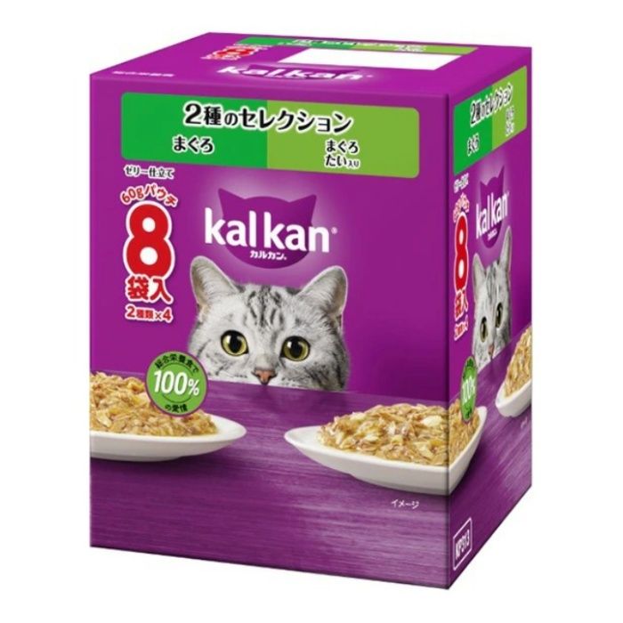 マースジャパン カルカンパウチ2種のセレクション　まぐろ　まぐろたい入り 60g8袋