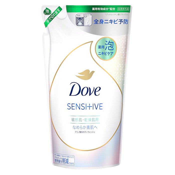 ダヴ 薬用ニキビケア泡ボディウォッシュなめらか素肌 詰替 430G