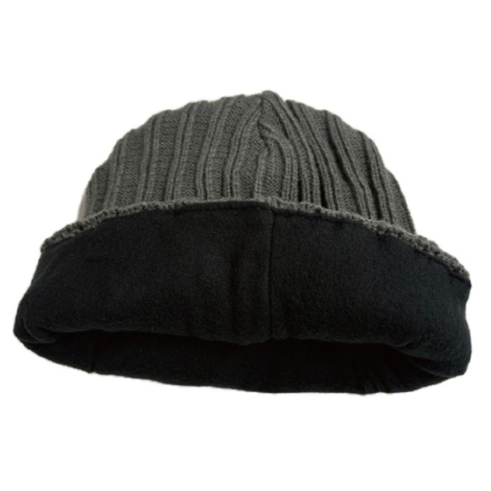 リブニットキャップ 断熱保温ココアグレーの説明画像2