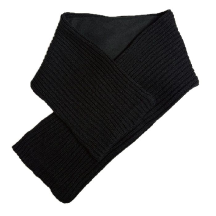 リブニットマフラー 断熱保温ブラックの説明画像2