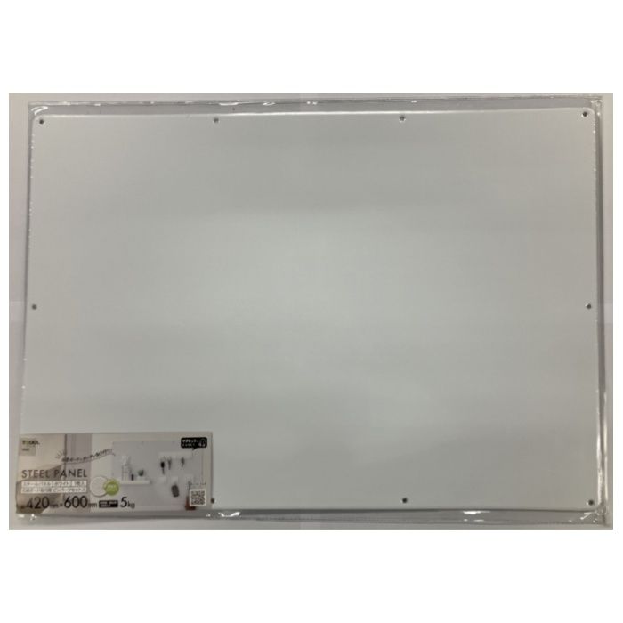 ハイロジック スチールパネル　1枚入　ピン付 420x600mm　ホワイト