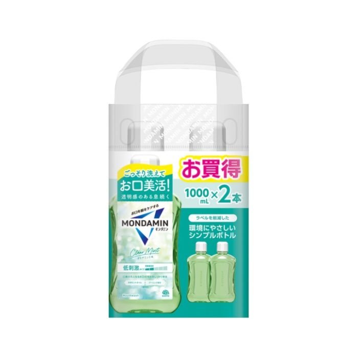 アース製薬 モンダミン クリアミント1000mL×2本
