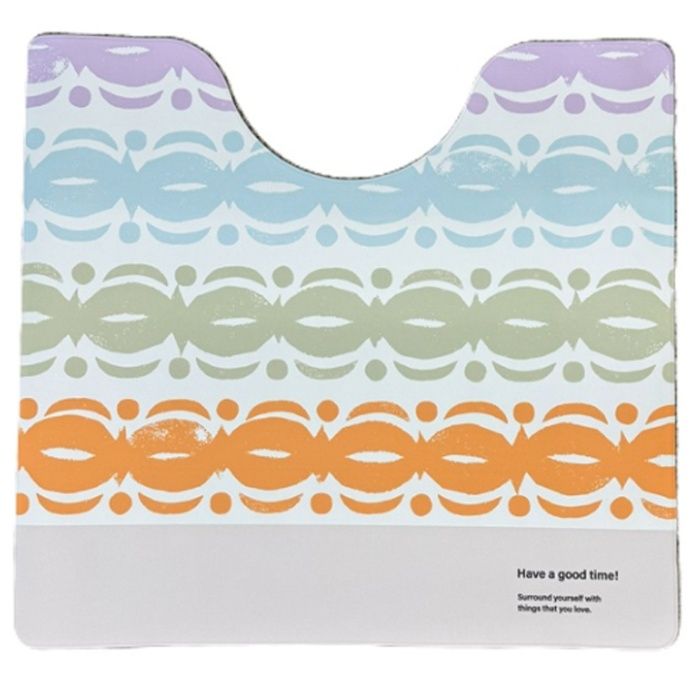 拭けるトイレマット カラフル