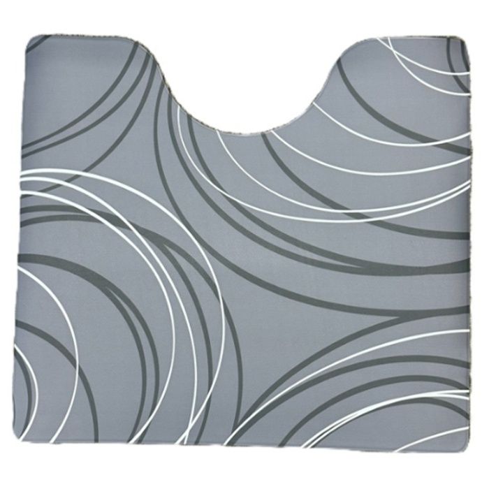 拭けるトイレマット サークルライン　GY