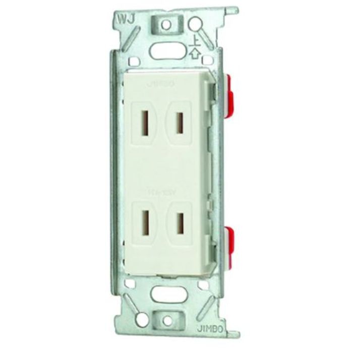 神保電器 埋込ダブルコンセント金属枠(PW色) JEC-BN-55 PW