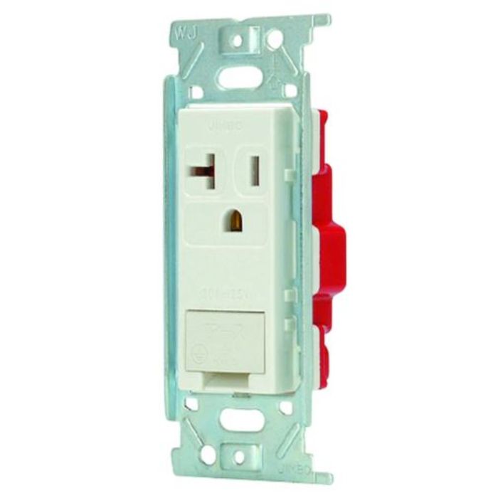 神保電器 埋込アースターミナル付高容量コンセント金属枠(PW色) JEC-BN-ITGE PW